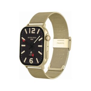 Smartwatch Damski GRAVITY GT15-10 Biały Pasek Silikonowy + Złota Bransoleta