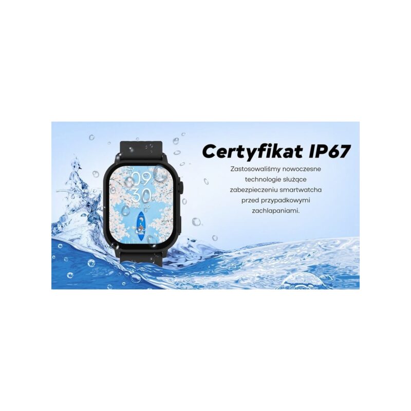 Smartwatch Damski GRAVITY GT15-11 Granatowy Pasek Silikonowy + Złota Bransoleta