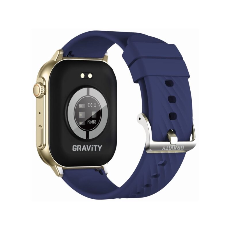 Smartwatch Damski GRAVITY GT15-11 Granatowy Pasek Silikonowy + Złota Bransoleta