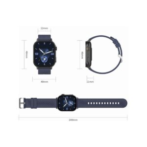 Smartwatch Damski GRAVITY GT15-12 Granatowy Pasek Silikonowy + Czarna Bransoleta