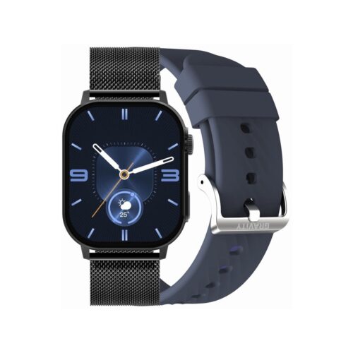 Smartwatch Damski GRAVITY GT15-12 Granatowy Pasek Silikonowy + Czarna Bransoleta