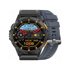 Smartwatch Męski GRAVITY GPS GT24-1 Czarny Pasek Silikonowy + Granatowy Pasek Silikonowy