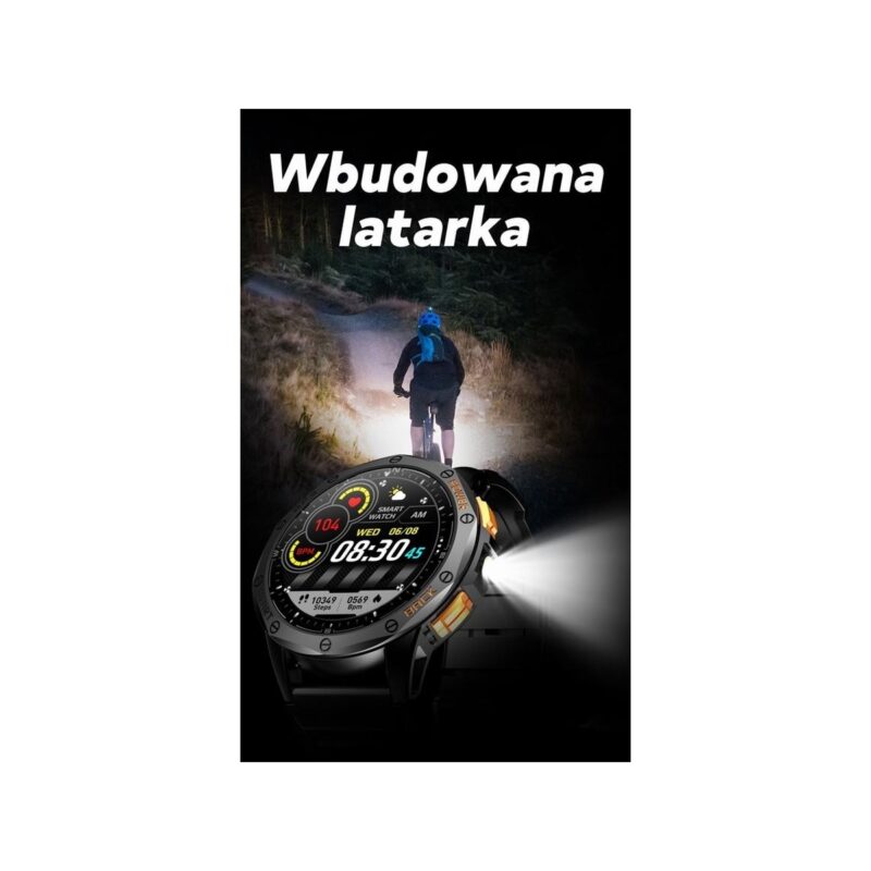 Smartwatch Męski GRAVITY GPS GT24-1 Czarny Pasek Silikonowy + Granatowy Pasek Silikonowy