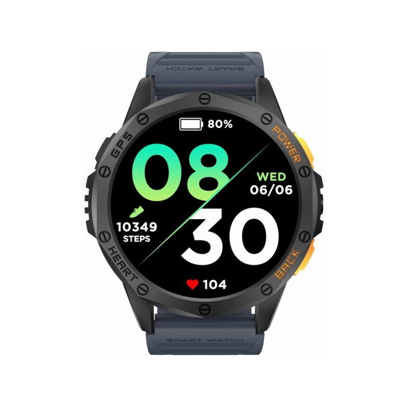 Smartwatch Męski GRAVITY GPS GT24-1 Czarny Pasek Silikonowy + Granatowy Pasek Silikonowy