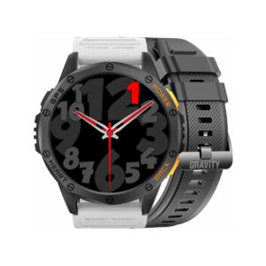 Smartwatch Męski GRAVITY GPS GT24-2 Czarny Pasek Silikonowy + Biały Pasek Silikonowy