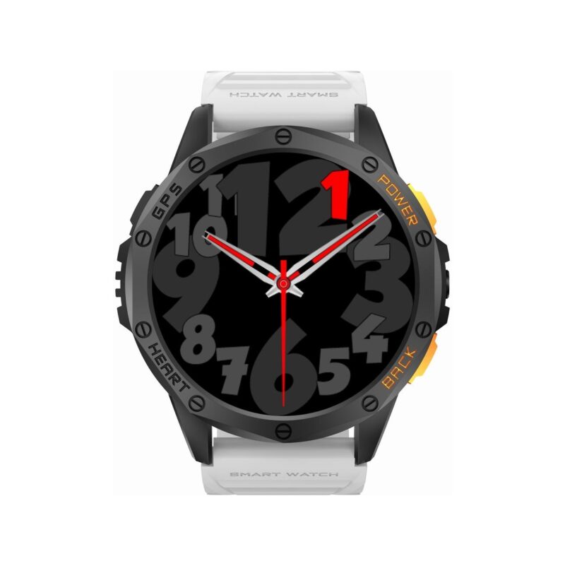 Smartwatch Męski GRAVITY GPS GT24-2 Czarny Pasek Silikonowy + Biały Pasek Silikonowy