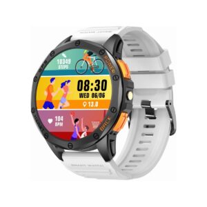 Smartwatch Męski GRAVITY GPS GT24-2 Czarny Pasek Silikonowy + Biały Pasek Silikonowy