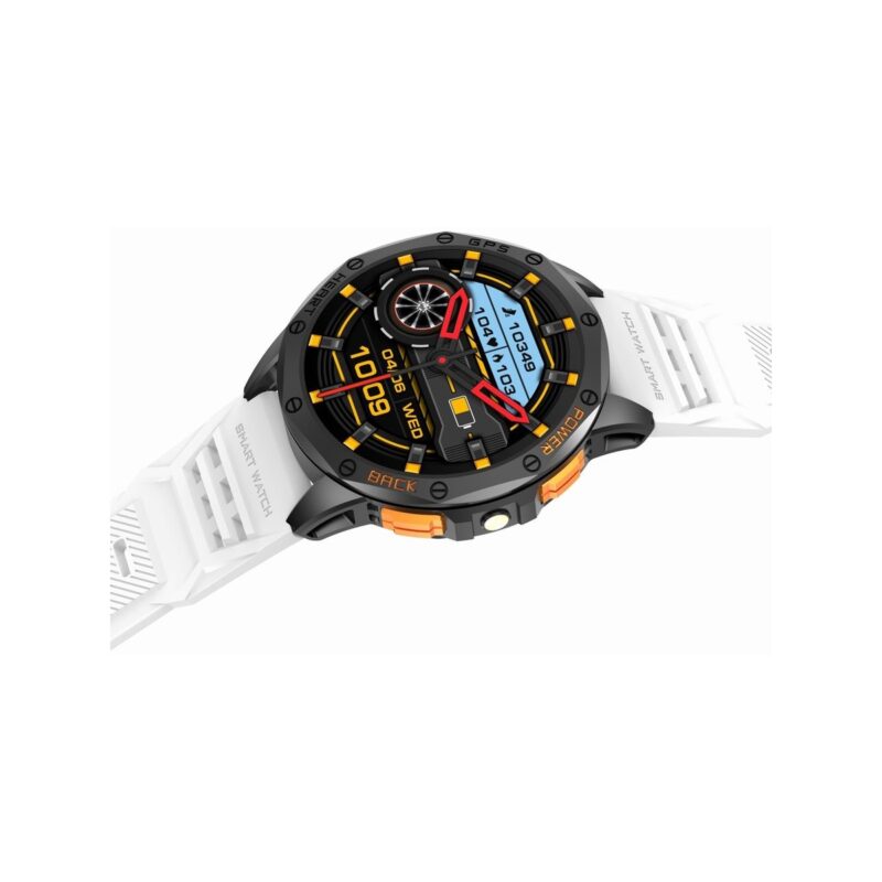 Smartwatch Męski GRAVITY GPS GT24-2 Czarny Pasek Silikonowy + Biały Pasek Silikonowy