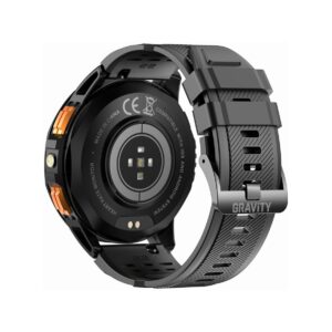 Smartwatch Męski GRAVITY GPS GT24-2 Czarny Pasek Silikonowy + Biały Pasek Silikonowy