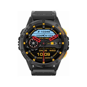 Smartwatch Męski GRAVITY GPS GT24-3 Czarny Pasek Silikonowy + Pomarańczowy Pasek Silikonowy