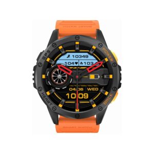 Smartwatch Męski GRAVITY GPS GT24-3 Czarny Pasek Silikonowy + Pomarańczowy Pasek Silikonowy