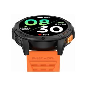 Smartwatch Męski GRAVITY GPS GT24-3 Czarny Pasek Silikonowy + Pomarańczowy Pasek Silikonowy