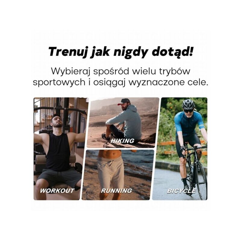Smartwatch Męski GRAVITY GPS GT24-4 Czarny Pasek Silikonowy + Pomarańczowy Pasek Silikonowy