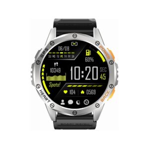 Smartwatch Męski GRAVITY GPS GT24-4 Czarny Pasek Silikonowy + Pomarańczowy Pasek Silikonowy
