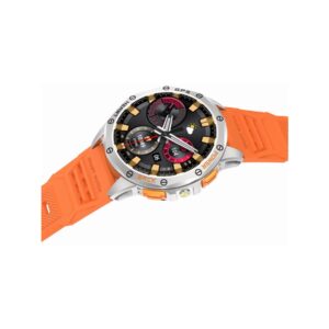 Smartwatch Męski GRAVITY GPS GT24-4 Czarny Pasek Silikonowy + Pomarańczowy Pasek Silikonowy