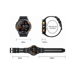 Smartwatch Męski GRAVITY GPS GT24-5 Czarny Pasek Silikonowy + Zielony Pasek Silikonowy