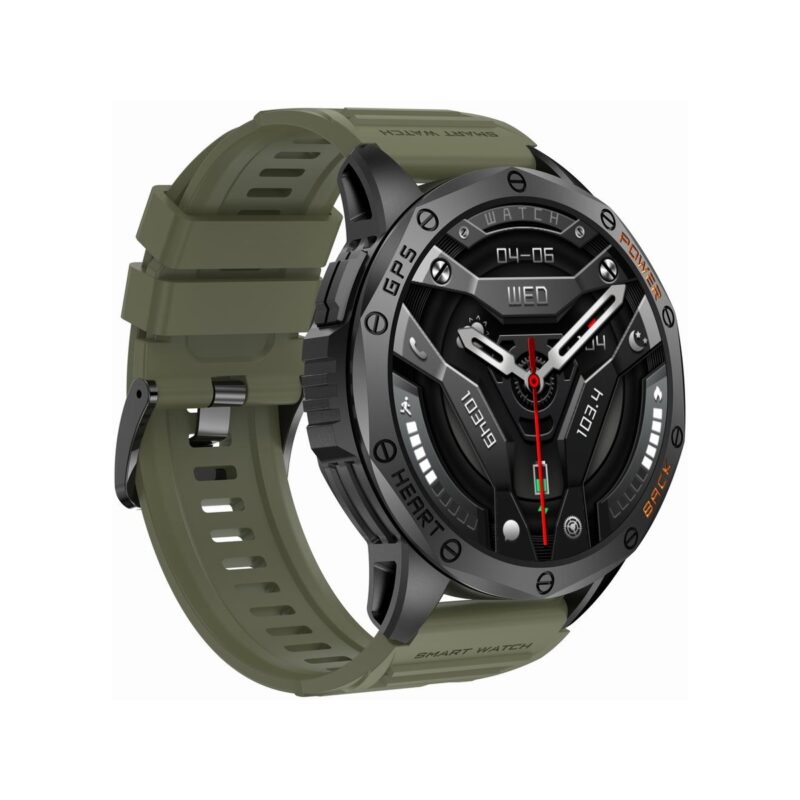 Smartwatch Męski GRAVITY GPS GT24-5 Czarny Pasek Silikonowy + Zielony Pasek Silikonowy