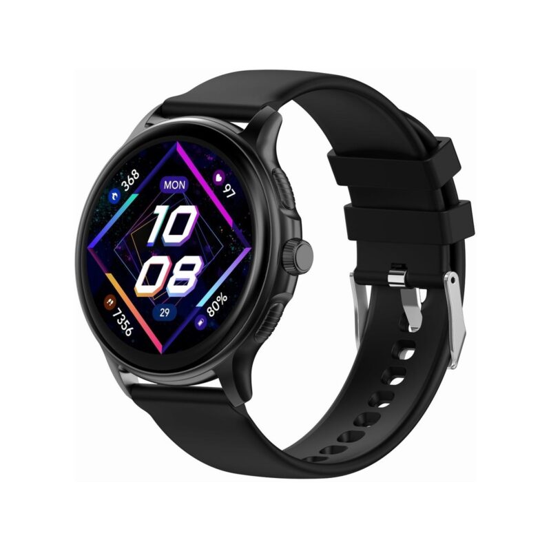 Smartwatch Damski GRAVITY GT12-1 Czarny Pasek Silikonowy + Czarna Bransoleta
