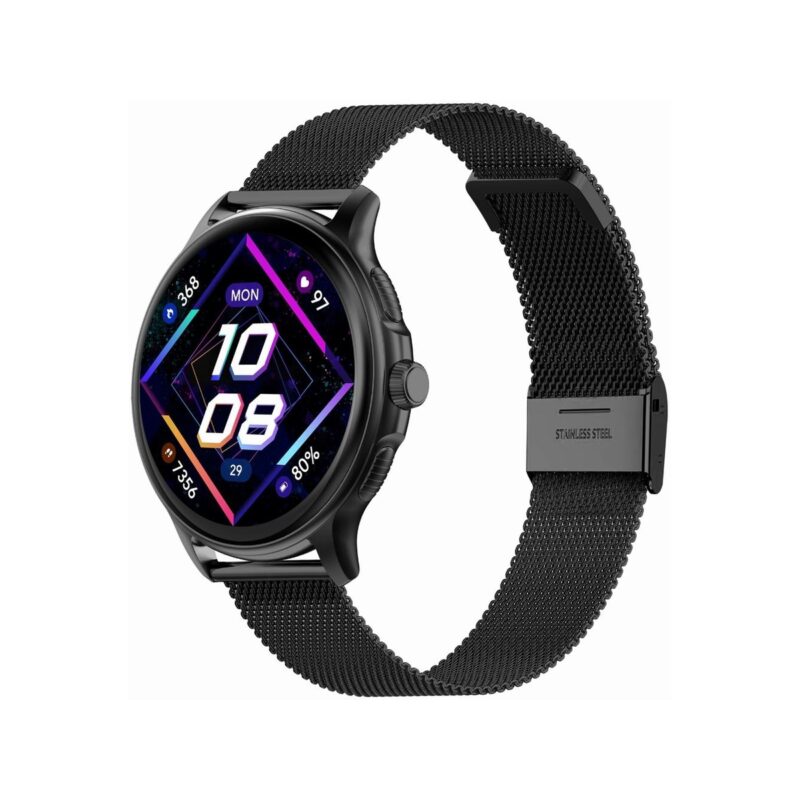 Smartwatch Damski GRAVITY GT12-1 Czarny Pasek Silikonowy + Czarna Bransoleta