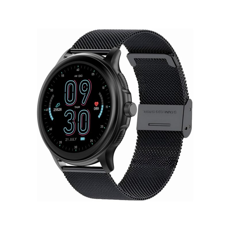 Smartwatch Damski GRAVITY GT12-2 Granatowy Pasek Silikonowy + Czarna Bransoleta