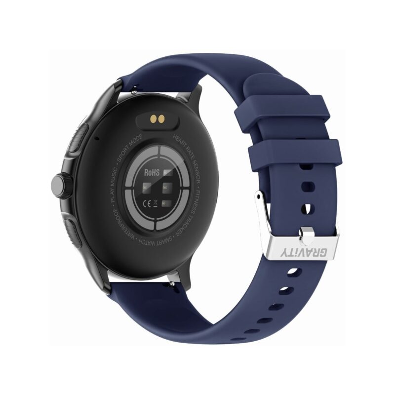 Smartwatch Damski GRAVITY GT12-2 Granatowy Pasek Silikonowy + Czarna Bransoleta
