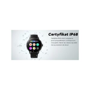 84_80_22_max Smartwatch Damski GRAVITY GT12-4 Czarny Pasek Silikonowy + Bransoleta Różowe Złoto