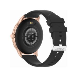 84_80_33_max Smartwatch Damski GRAVITY GT12-4 Czarny Pasek Silikonowy + Bransoleta Różowe Złoto