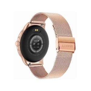 84_80_34_max Smartwatch Damski GRAVITY GT12-4 Czarny Pasek Silikonowy + Bransoleta Różowe Złoto