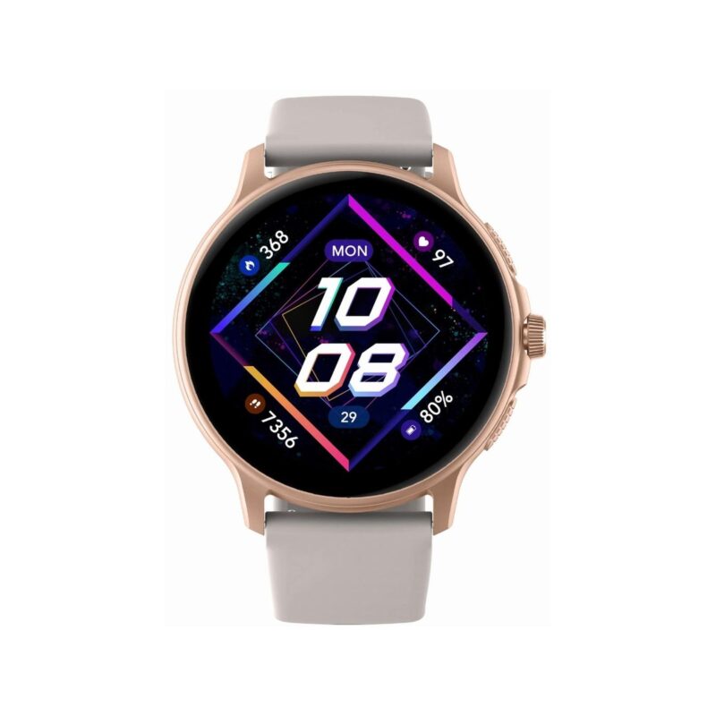 84_81_29_max Smartwatch Damski GRAVITY GT12-5 Szary Pasek Silikonowy + Bransoleta Różowe Złoto