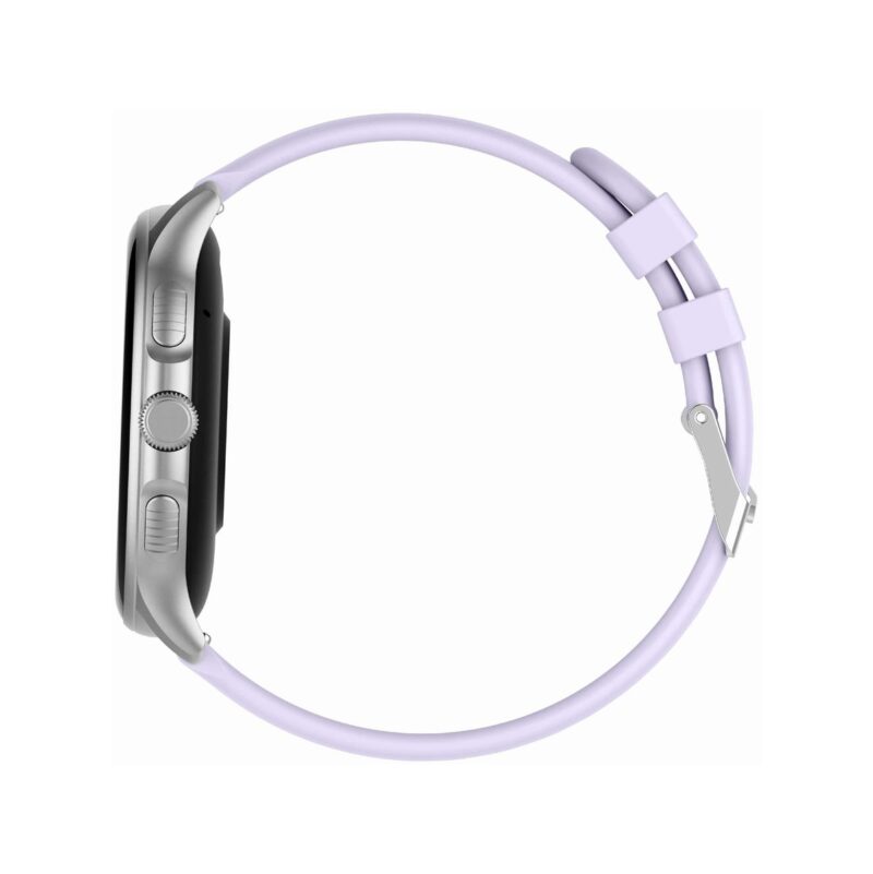 Smartwatch Damski GRAVITY GT12-6 Fioletowy Pasek Silikonowy + Srebrna Bransoleta