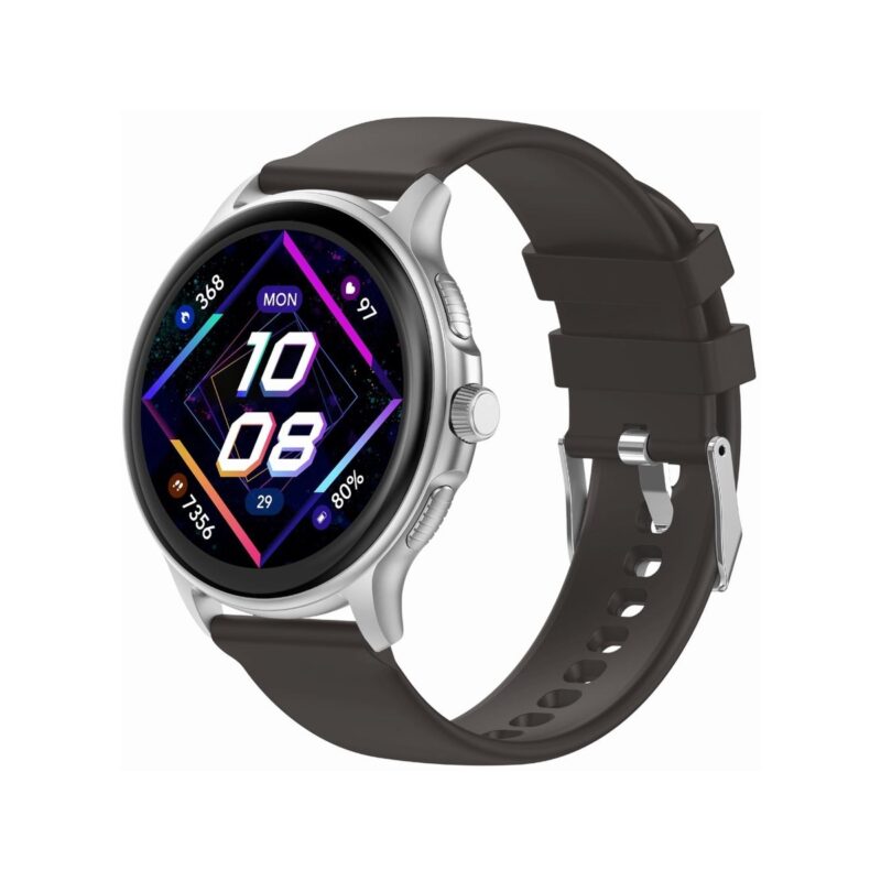 Smartwatch Damski GRAVITY GT12-7 Czarny Pasek Silikonowy + Srebrna Bransoleta