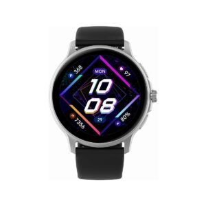 Smartwatch Damski GRAVITY GT12-7 Czarny Pasek Silikonowy + Srebrna Bransoleta