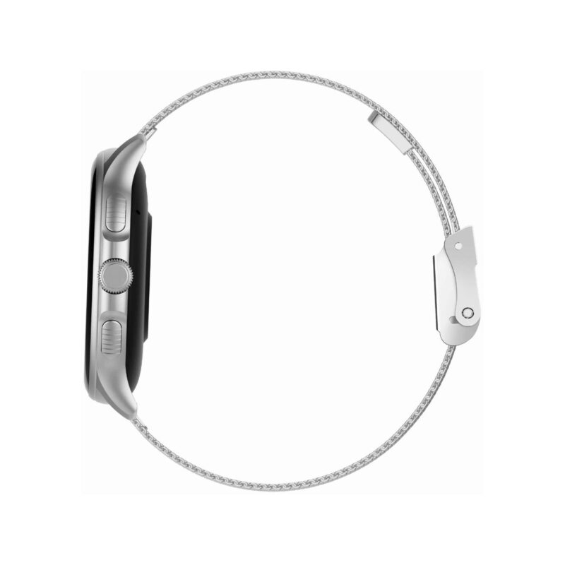 Smartwatch Damski GRAVITY GT12-7 Czarny Pasek Silikonowy + Srebrna Bransoleta