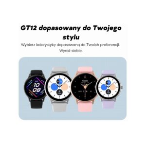 Smartwatch Damski GRAVITY GT12-8 Biały Pasek Silikonowy + Srebrna Bransoleta