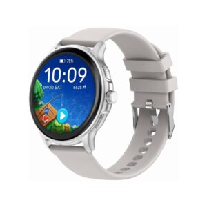 Smartwatch Damski GRAVITY GT12-8 Biały Pasek Silikonowy + Srebrna Bransoleta