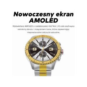 Smartwatch Męski GRAVITY GT16-1 Gold / Złota Bransoleta