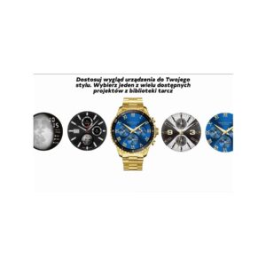 Smartwatch Męski GRAVITY GT16-1 Gold / Złota Bransoleta