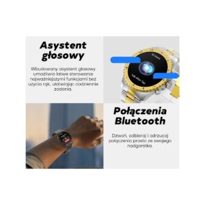 Smartwatch Męski GRAVITY GT16-1 Gold / Złota Bransoleta