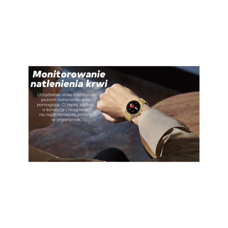 Smartwatch Męski GRAVITY GT16-2 Black / Czarna Bransoleta