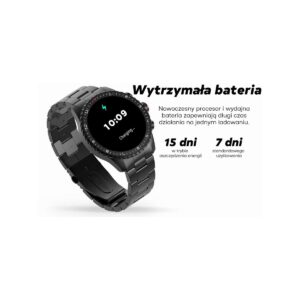 Smartwatch Męski GRAVITY GT16-2 Black / Czarna Bransoleta