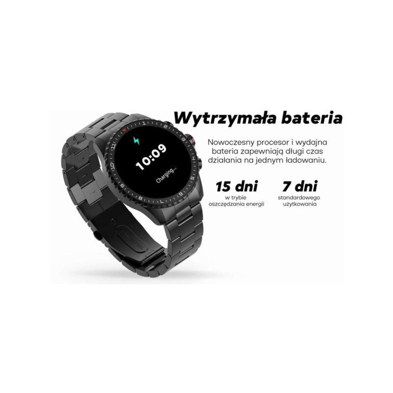 Smartwatch Męski GRAVITY GT16-2 Black / Czarna Bransoleta
