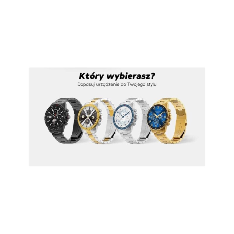 Smartwatch Męski GRAVITY GT16-2 Black / Czarna Bransoleta