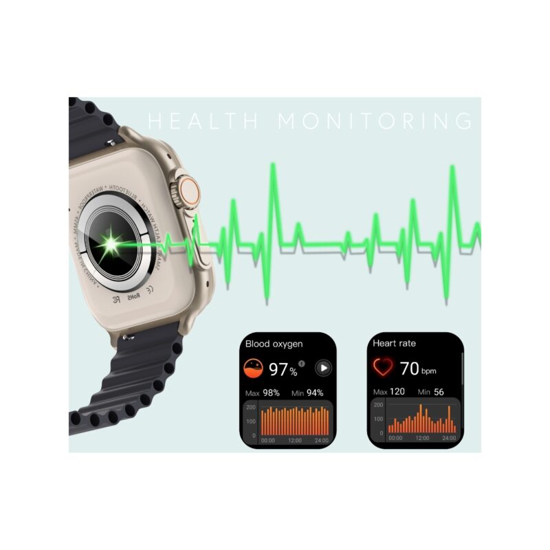 85_20_8_max Smartwatch Męski RUBICON RNCF17 Tytan/Black SMARUB268