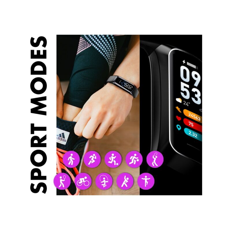 85_25_5_max Smartband Damski RUBICON RNCF05 Silver/Grey SMARUB213