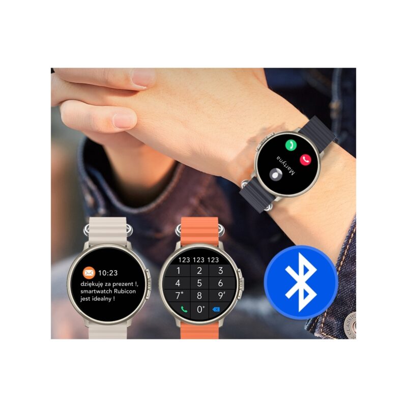 Smartwatch RUBICON RNCF15 Tytan/Black SMARUB259