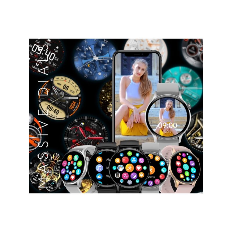 Smartwatch Damski RUBICON RNCF10 Rose Gold/Pink SMARUB239