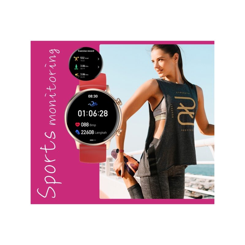 Smartwatch Damski RUBICON RNCF09 Rose Gold/Pink SMARUB234