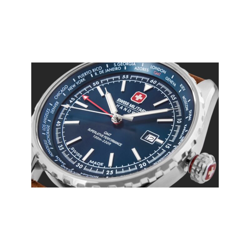 Zegarek Męski SWISS MILITARY HANOWA Afterburn GMT SMWGB0003202 + BOX
