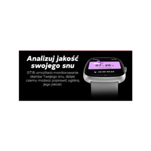 Smartwatch Damski GRAVITY GT18-2 Różowy Pasek Silikonowy + Biały Pasek