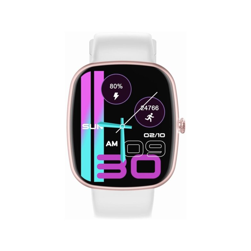 Smartwatch Damski GRAVITY GT18-2 Różowy Pasek Silikonowy + Biały Pasek